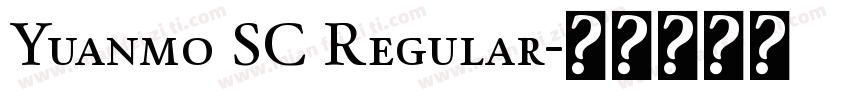 Yuanmo SC Regular字体转换